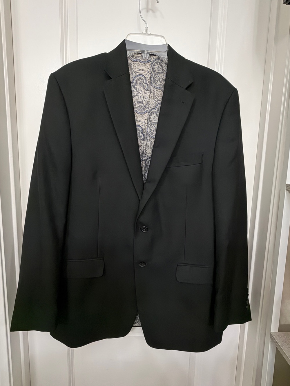 Lauren Ralph Lauren Men's Black Two-Button Suit Jacket - 42 R